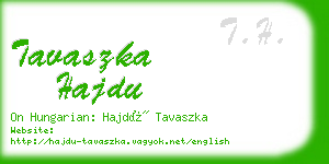 tavaszka hajdu business card